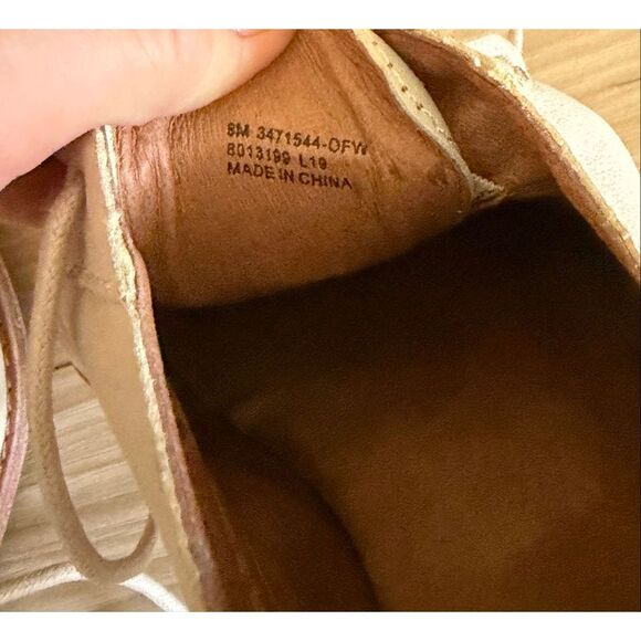 Frye Grace Evo Women's Size 8M Oxford Shoes Off White Leather Lace Up - Picture 6 of 7